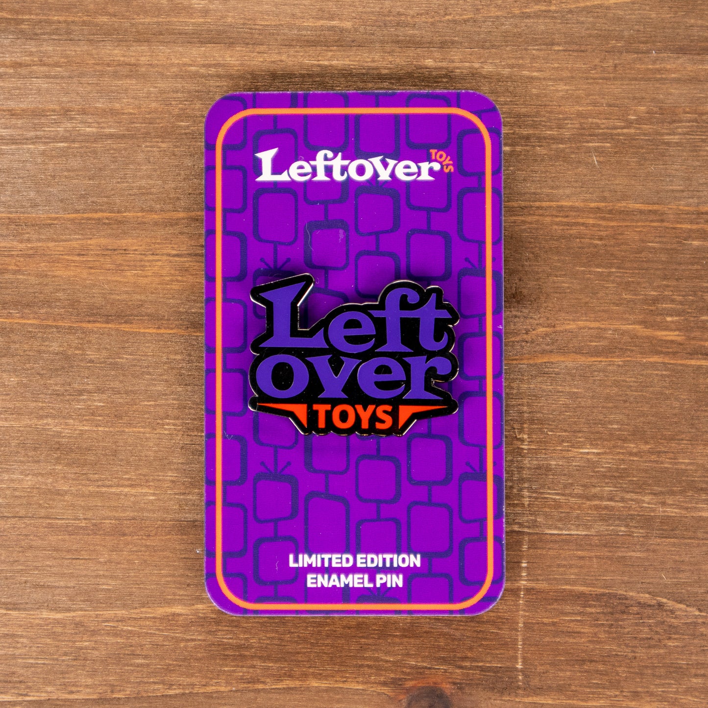 Leftover Toys Logo Eggplant Edition Enamel Pin