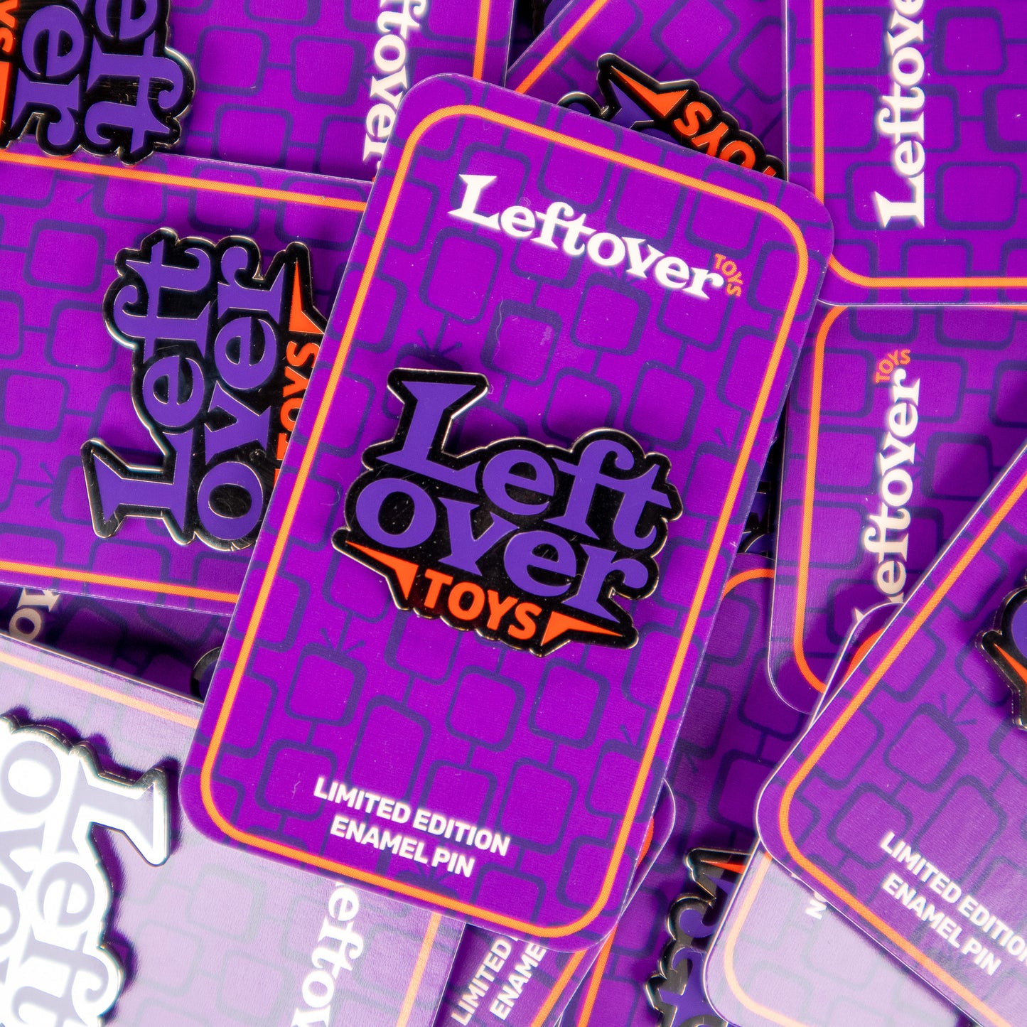 Leftover Toys Logo Eggplant Edition Enamel Pin