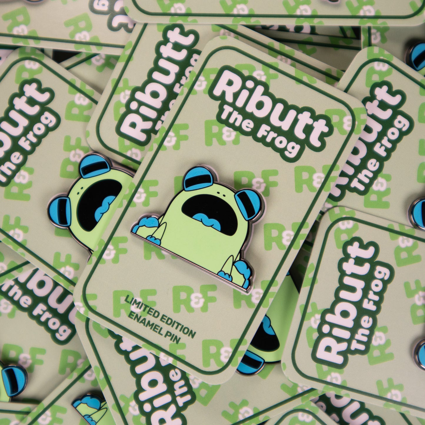 Ributt the Frog Seafoam Splash Limited Edition Enamel Pin