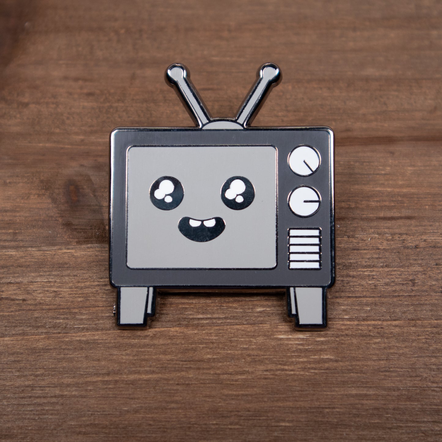 Monochrome - Channel the Retro Television Enamel Pin