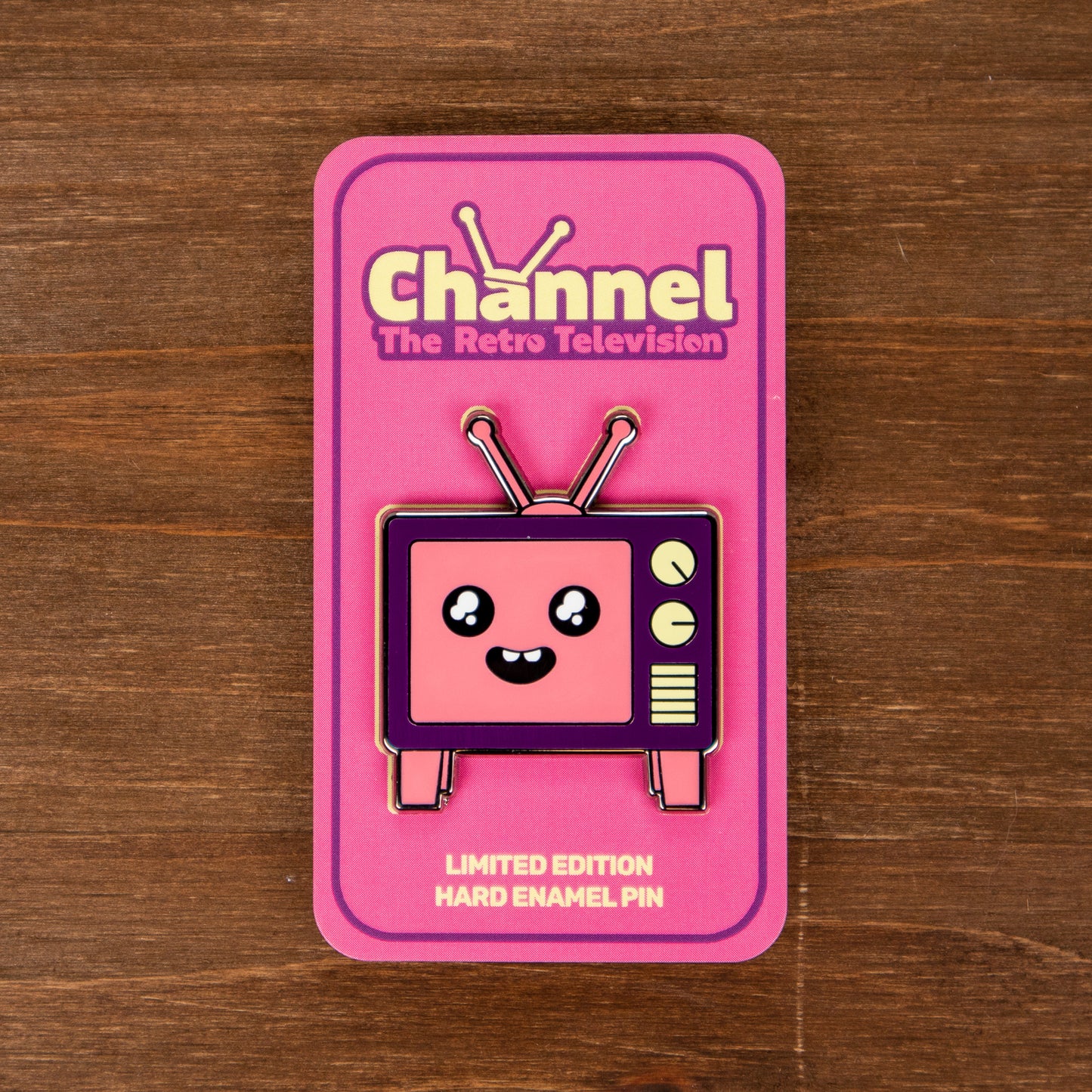 Channel the Retro Television Original Edition Enamel Pin