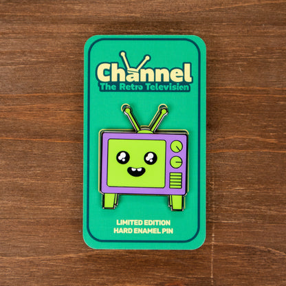 Lilac Volume - Channel the Retro Television Enamel Pin