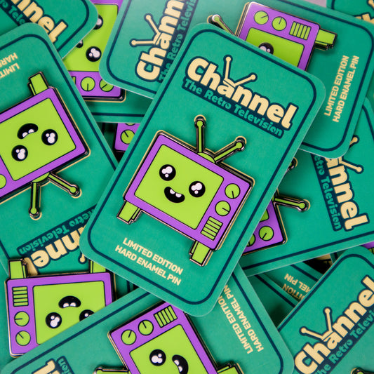Channel the Retro Television Lilac Volume Limited Edition Enamel Pin