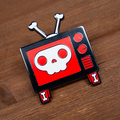 Dead Air - Channel the Retro Television Enamel Pin