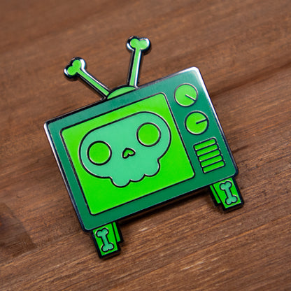 Dead Air - Channel the Retro Television Enamel Pin