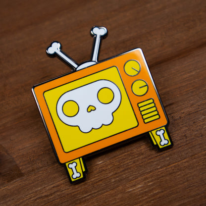 Dead Air - Channel the Retro Television Enamel Pin