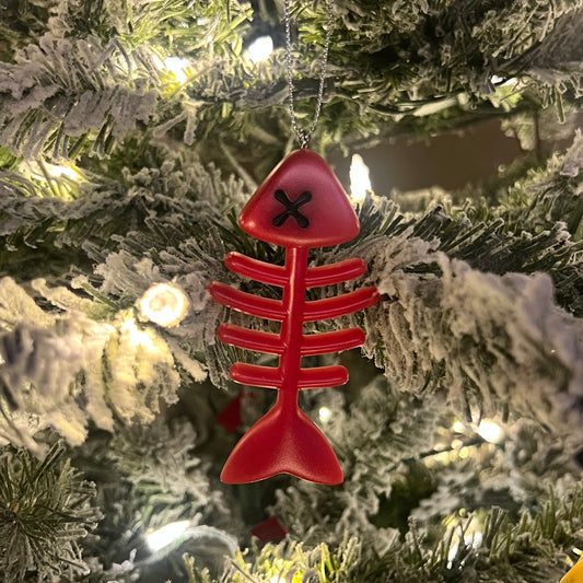 Fish Bones Holiday Ornament - Peppermint (PRE-ORDER)