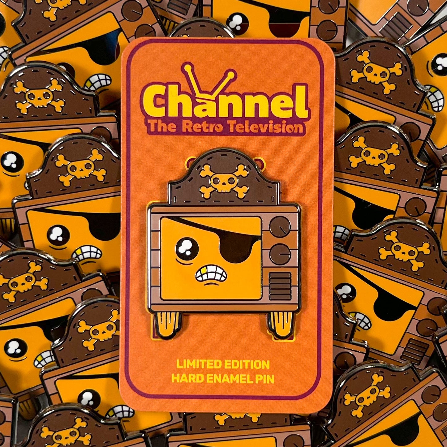 Rated Arrggh - Channel the Retro Television Enamel Pin