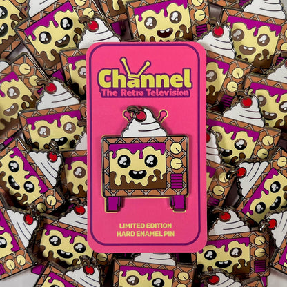 Sundae Television (Original) - Channel the Retro Television Enamel Pin