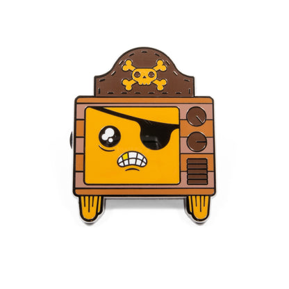 Rated Arrggh - Channel the Retro Television Enamel Pin